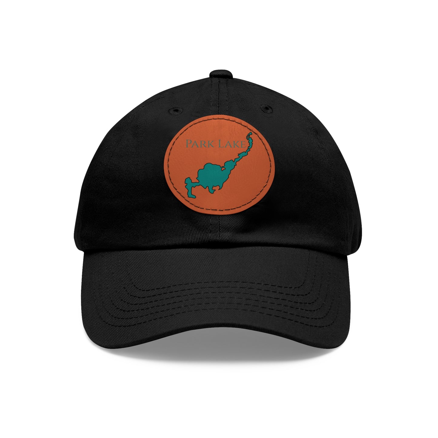Park Lake Embroidered Hat with Leather Patch