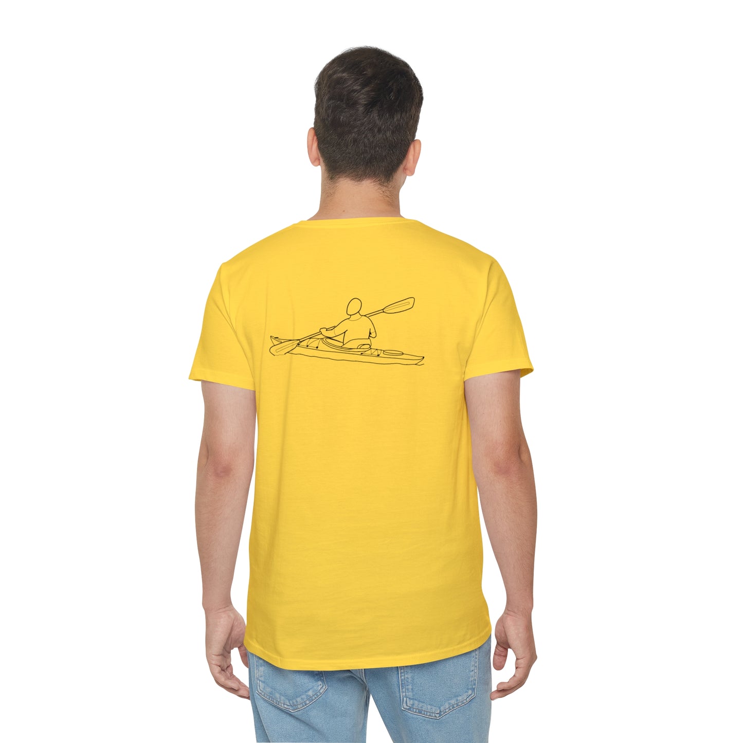 Okauchee Lake, kayak back - Unisex Lightweight short sleeve
