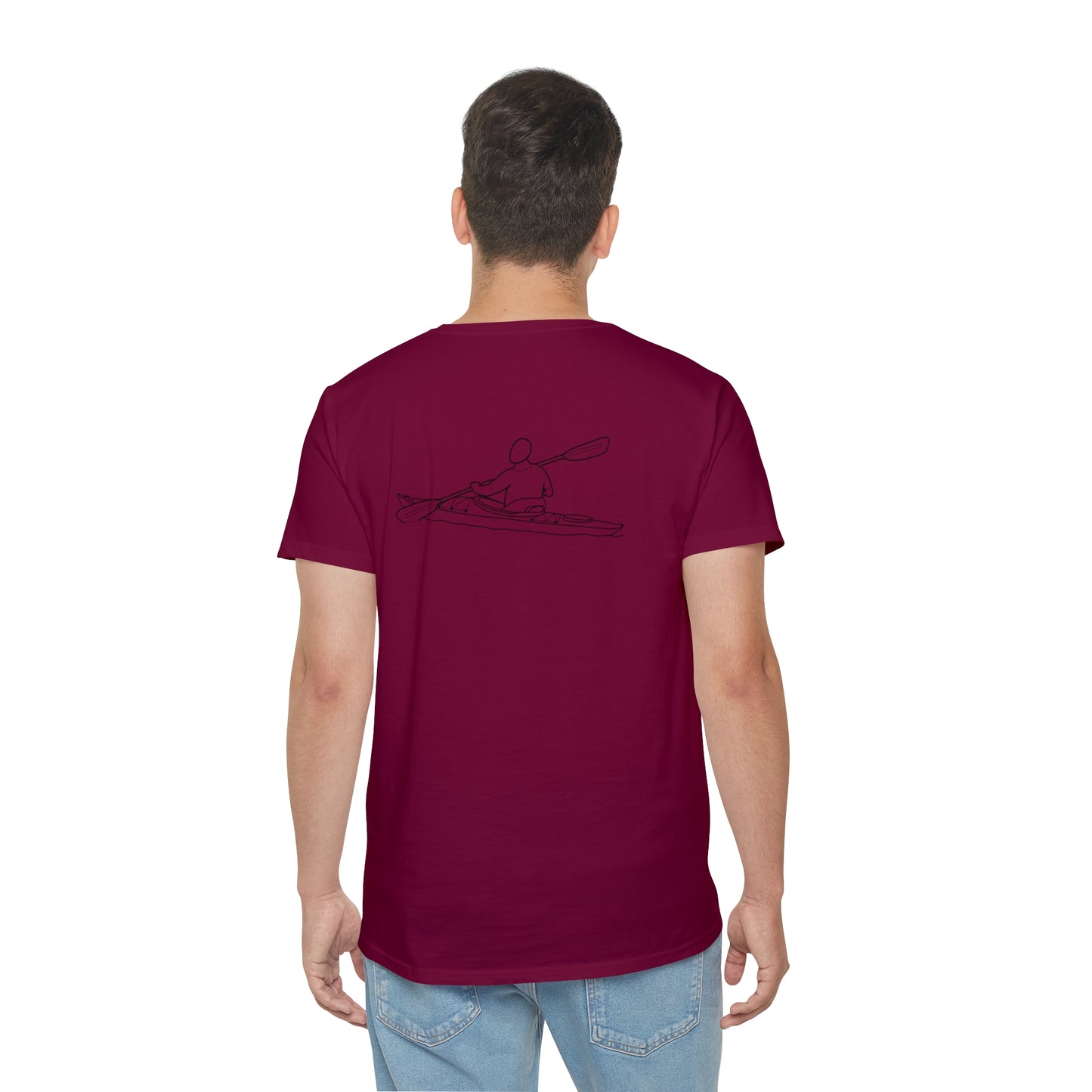 Okauchee Lake, kayak back - Unisex Lightweight short sleeve