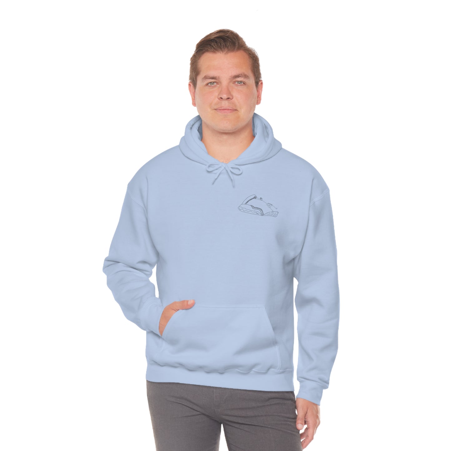 Okauchee Lake, Falling Off Standup Jetski - Unisex Heavy Blend Hooded Sweatshirt