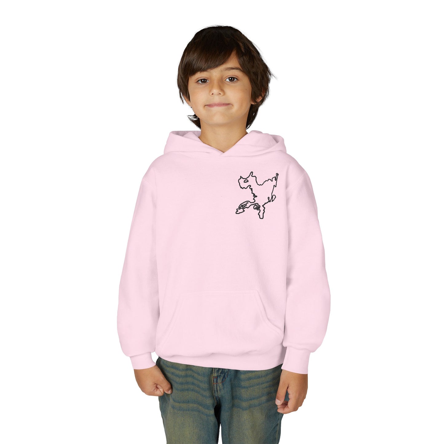 Fishing off Dock Okauchee Lake Youth Hoodie