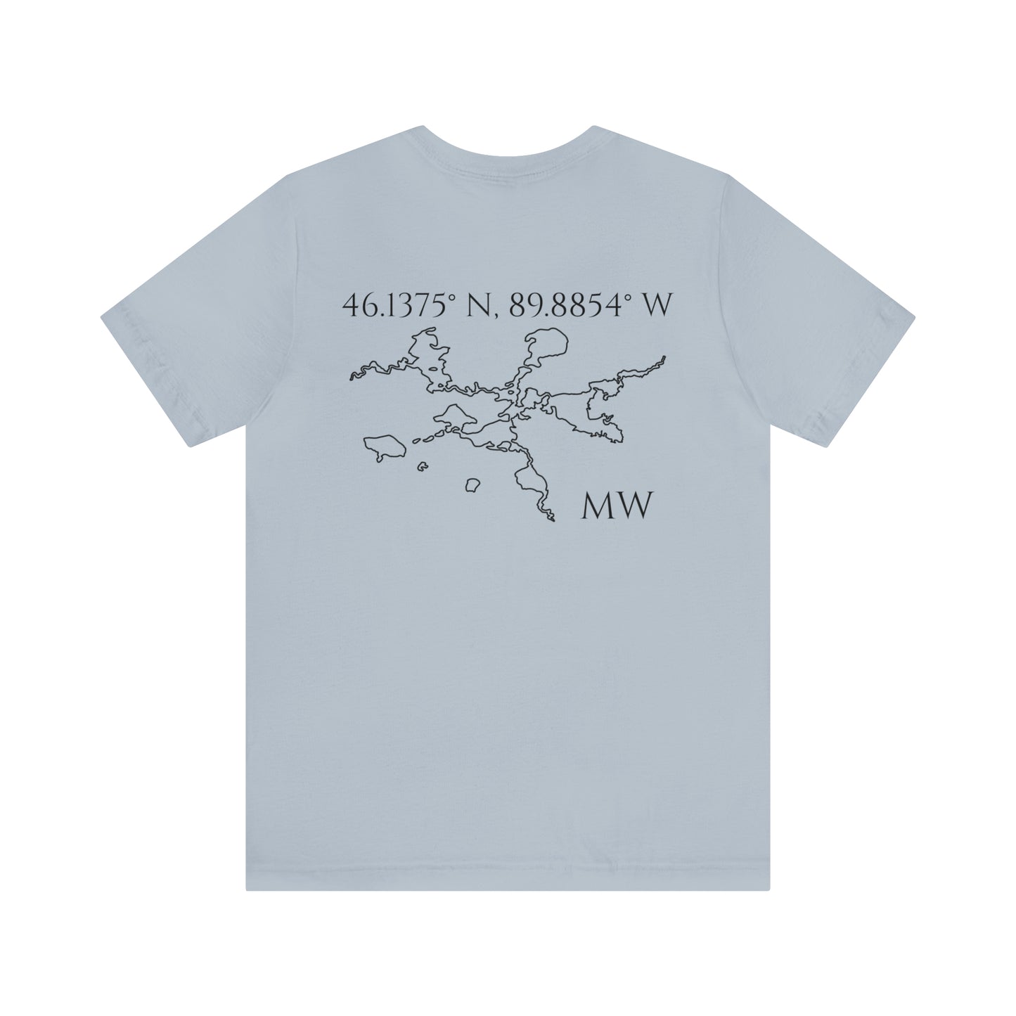 Sailing Patch - Manitowish Waters Unisex Lightweight Short Sleeve Tee