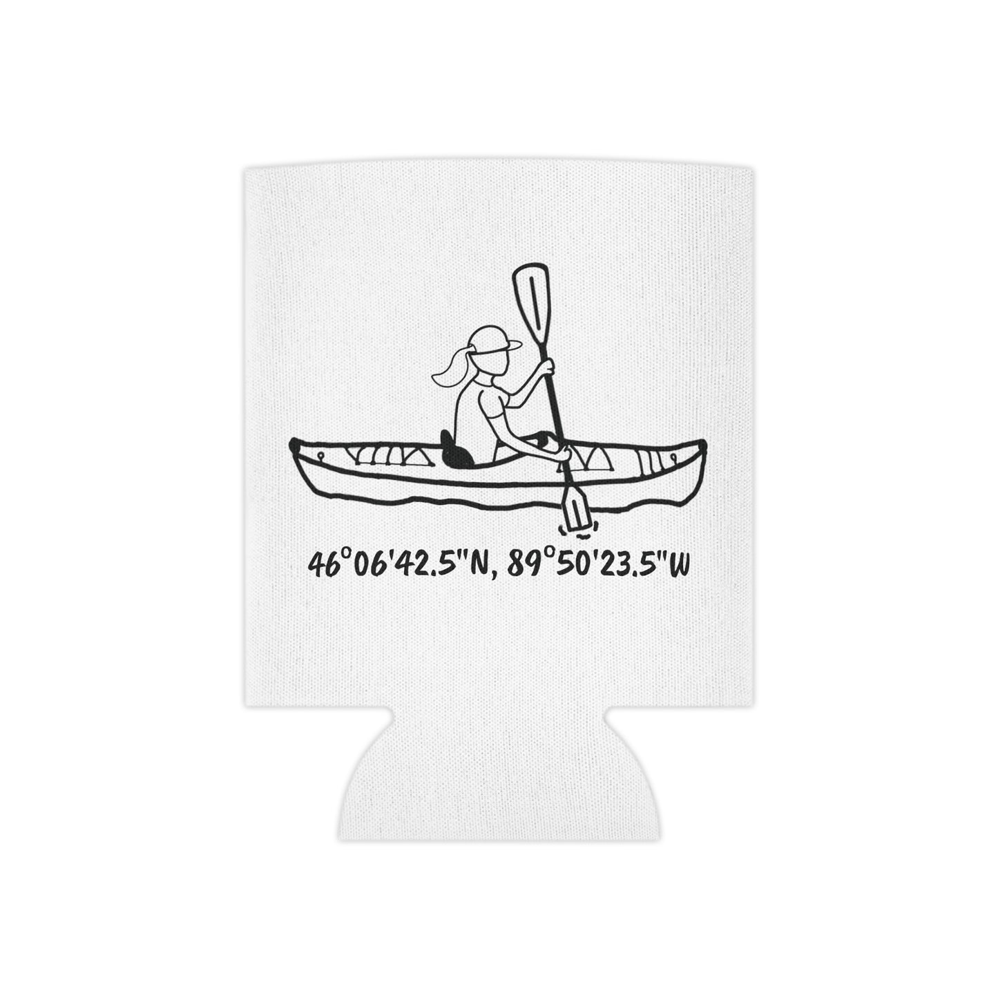 Manitowish Waters Kayak Girl Can Koozie