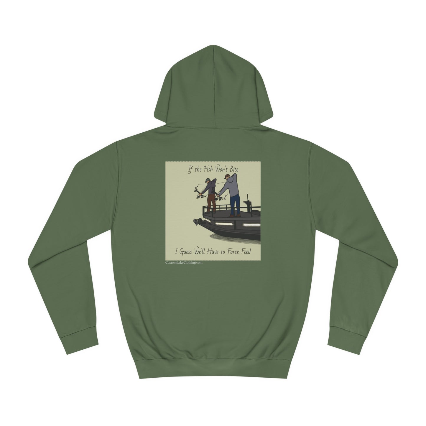 Bow fishing on Okauchee Lake - Medium Weight Hoodie