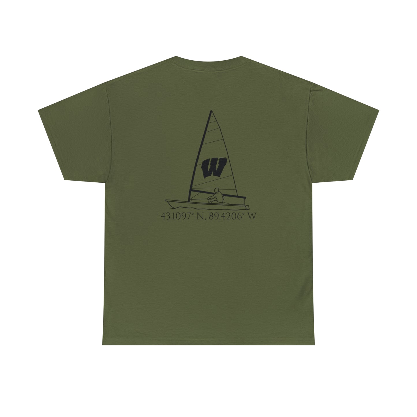 Lake Mendota, Wisconsin Sailing - Unisex Heavy Tee Shirt