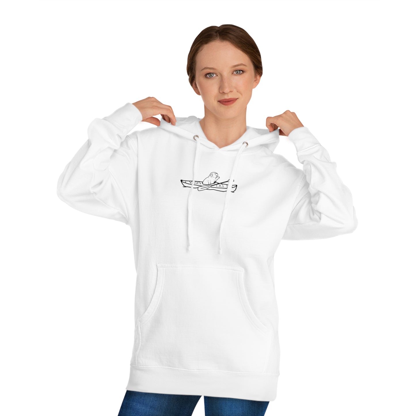 Kayak Dog - English Bulldog Basic - Unisex Hooded Sweatshirt ITC