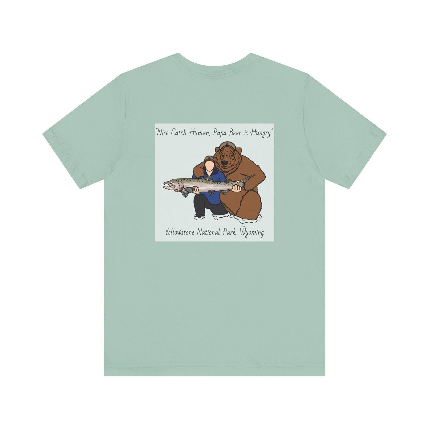 Papa Bear Yellowstone National Park Unisex Lightweight Short Sleeve Tee