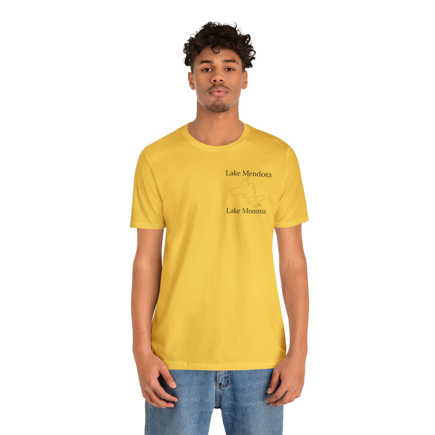 Mendota/Monona , sailboat Badger Logo - Bella & Canvas Short Sleeve