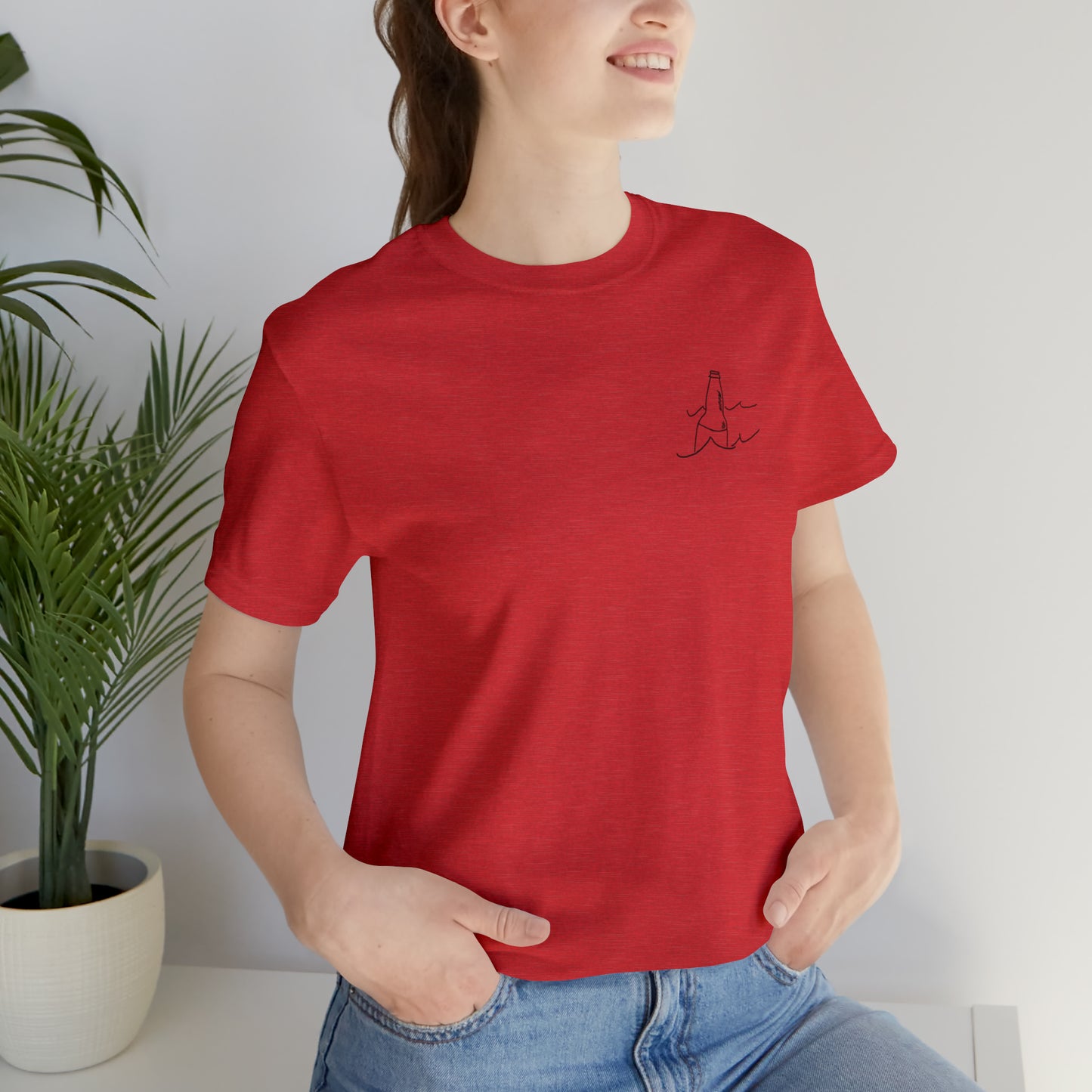 Bottle Patch - lac LaBelle Unisex Lightweight Short Sleeve Tee