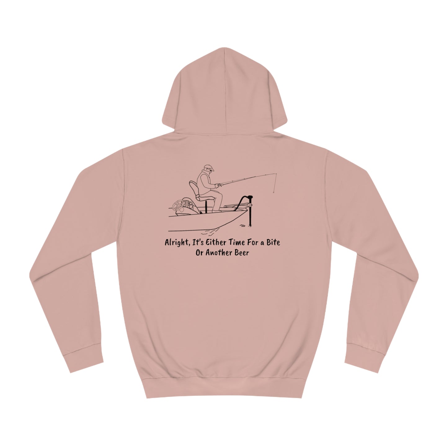 Manitowish Waters Trolling Motor Fishing, Bite Or Beer - Unisex Hoodie Medium Weight