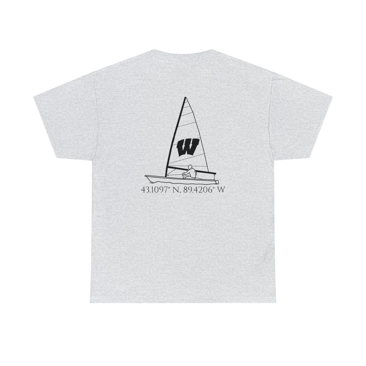 Lake Mendota, Wisconsin Sailing - Unisex Heavy Tee Shirt