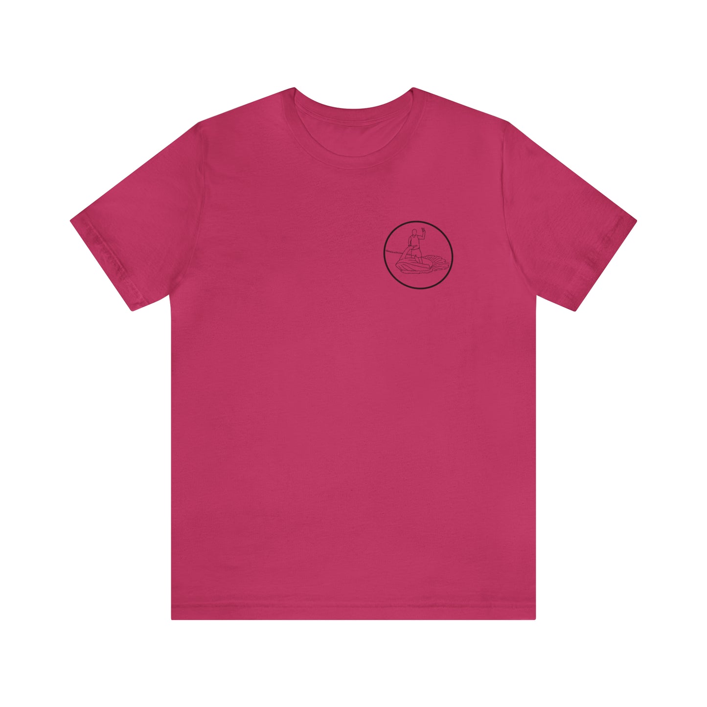 Standup Jetski Front, 2008 Malibu Wakesetter - Okauchee Lake Unisex Lightweight Short Sleeve Tee