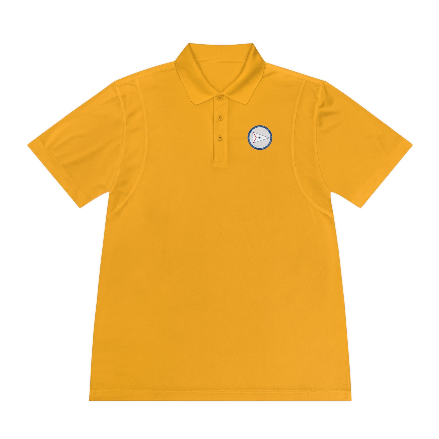 La Belle Yacth Club Logo Circle Patch Men's Sport Polo Shirt