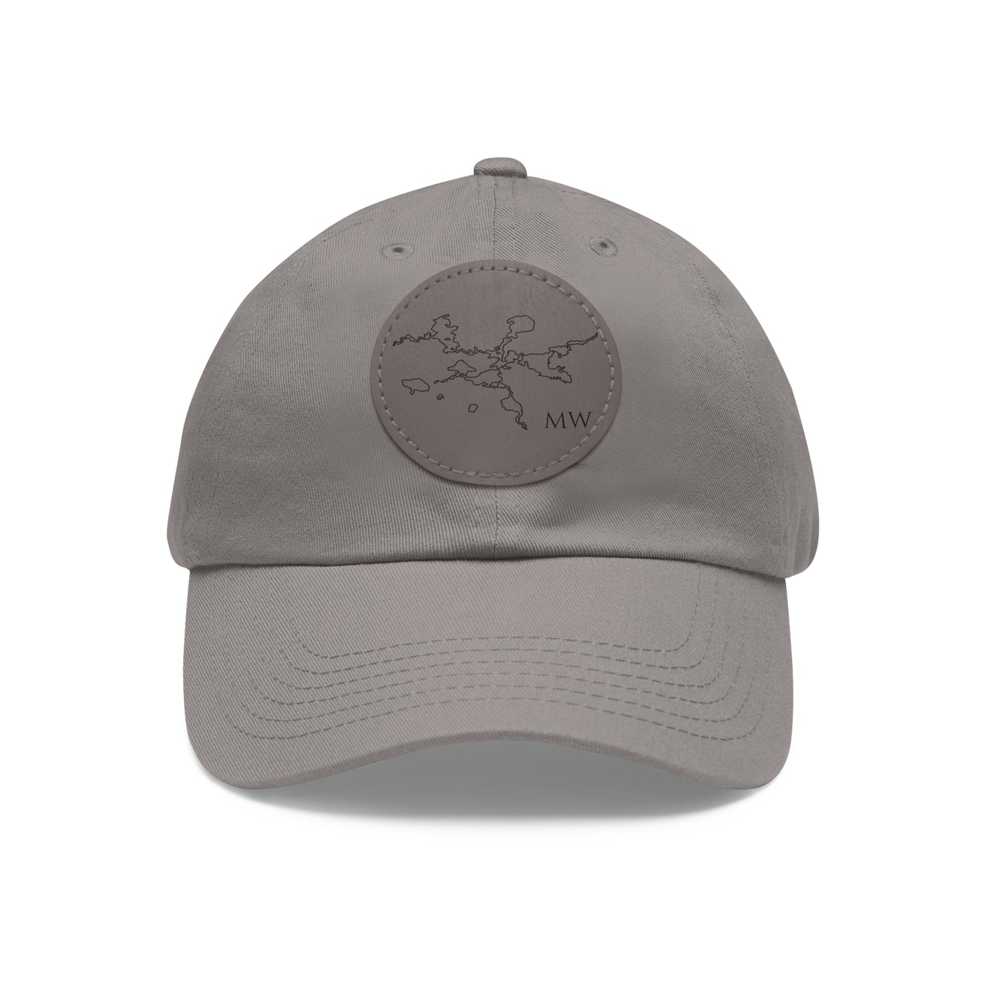 Manitowish Waters Embroidered Hat with Leather Patch