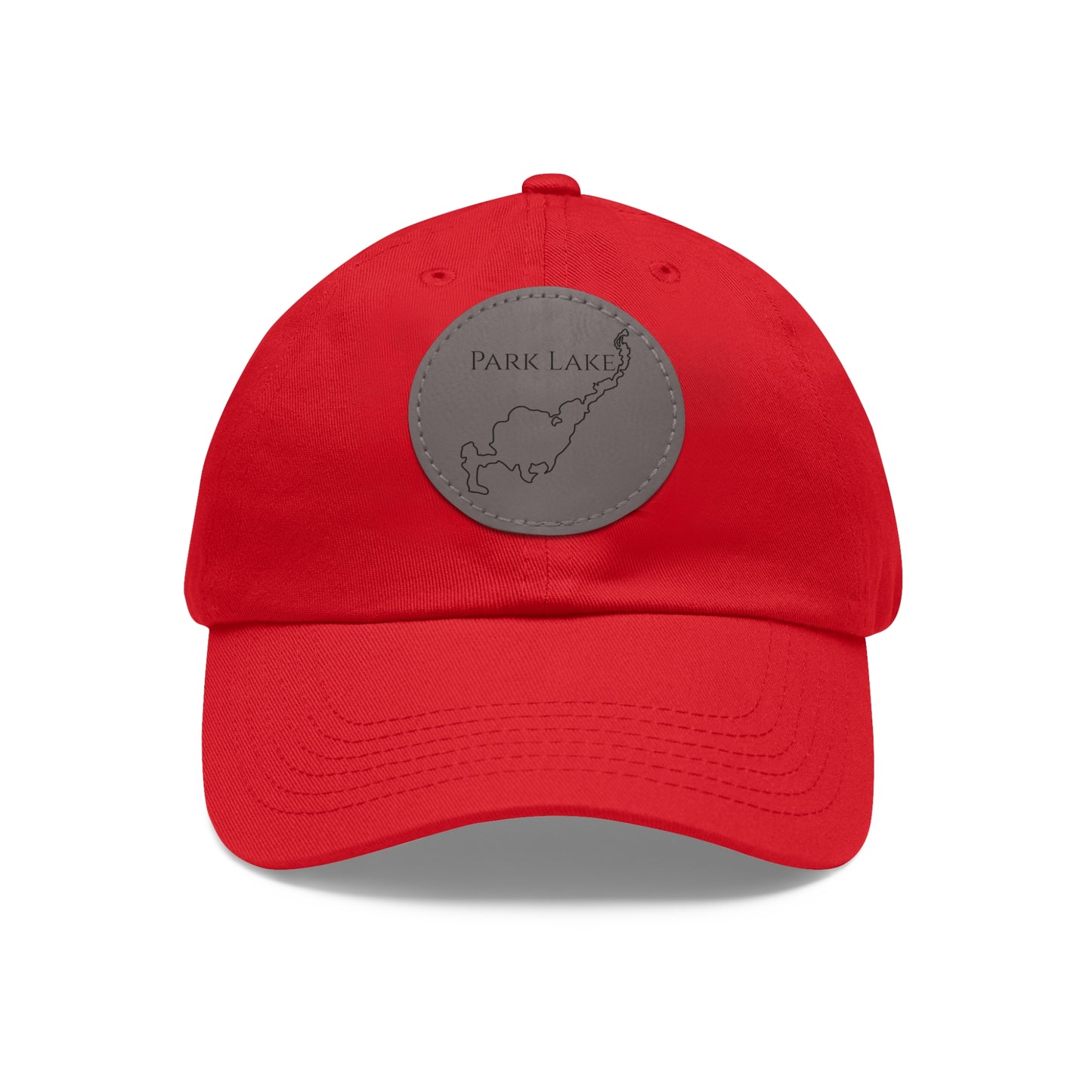 Park Lake Embroidered Hat with Leather Patch