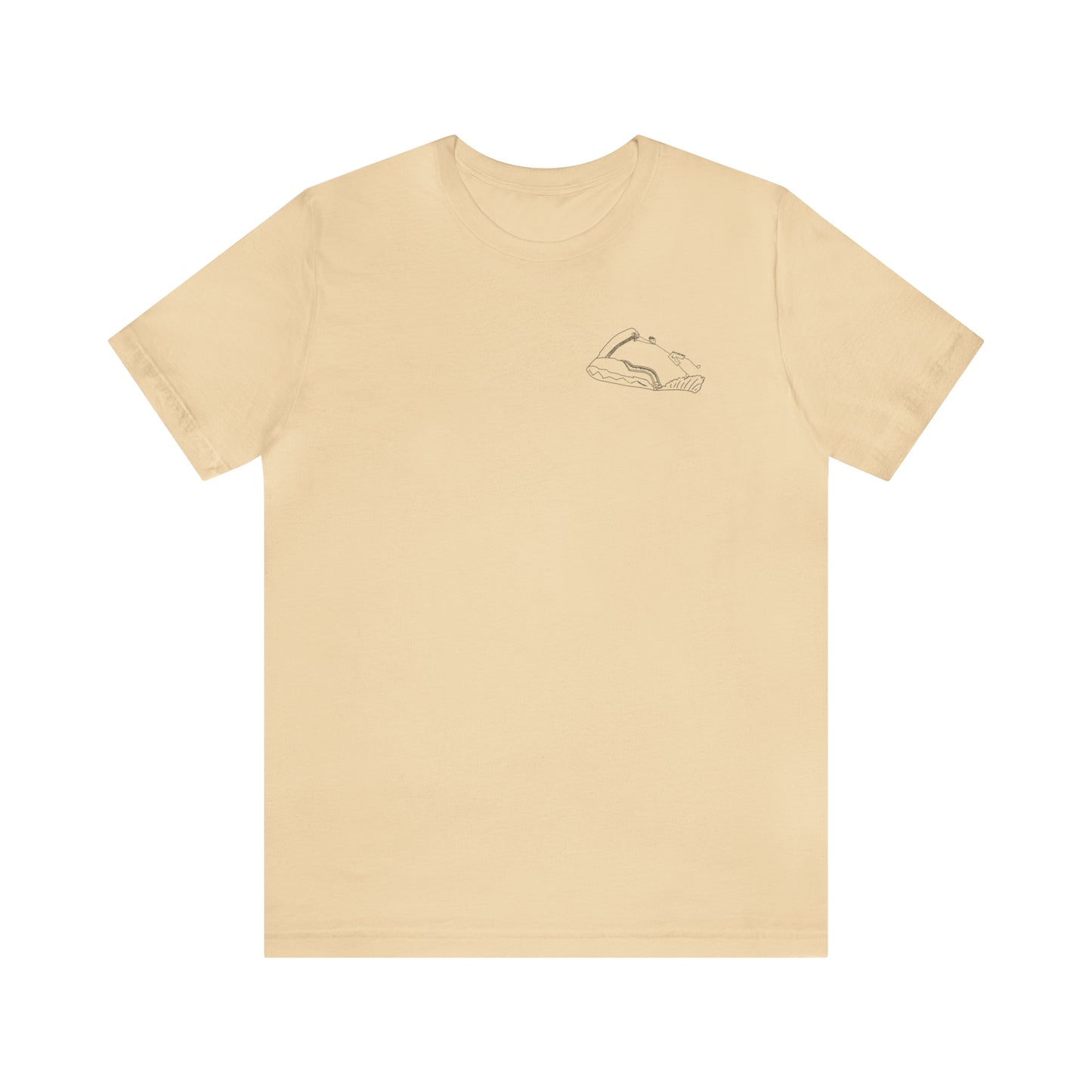 Okauchee Lake, Standup Jetski Fall - Unisex Lightweight Short Sleeve Tee
