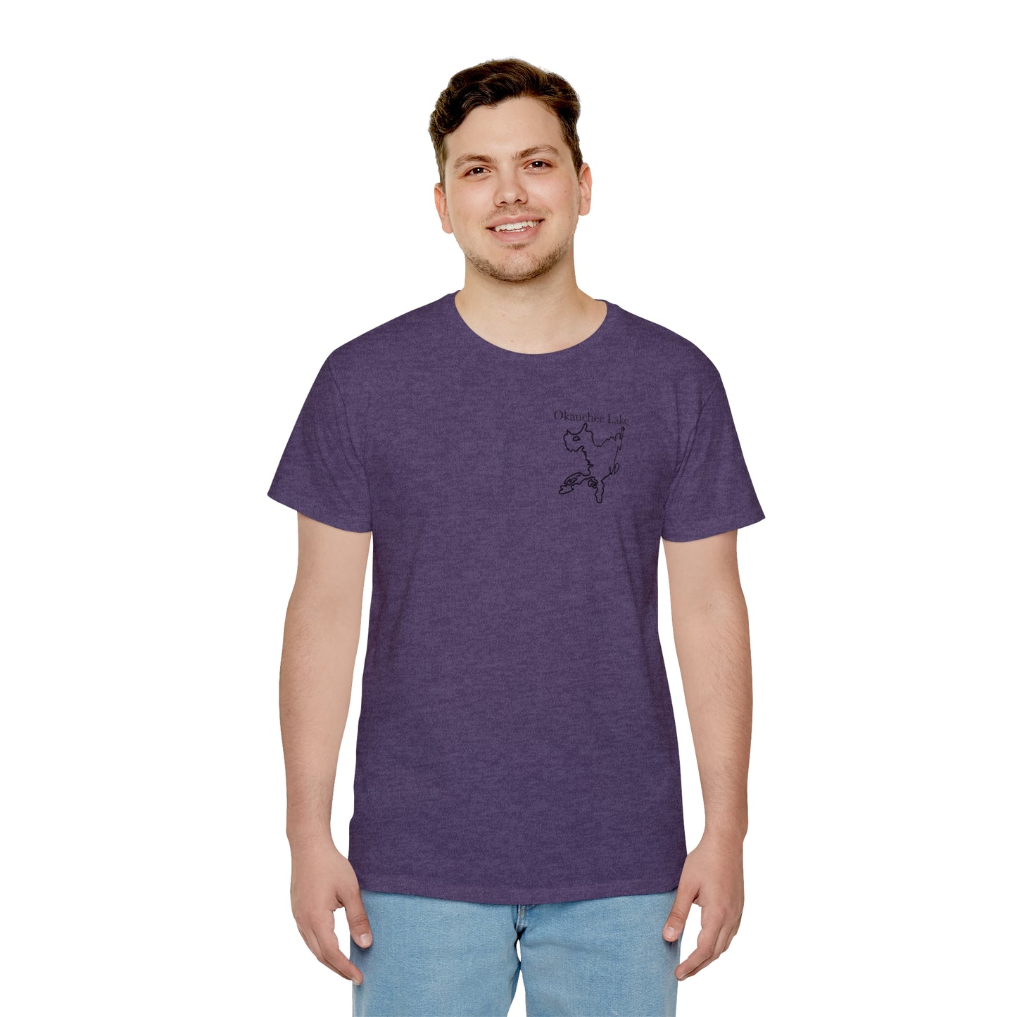 Okauchee Lake, kayak back - Unisex Lightweight short sleeve