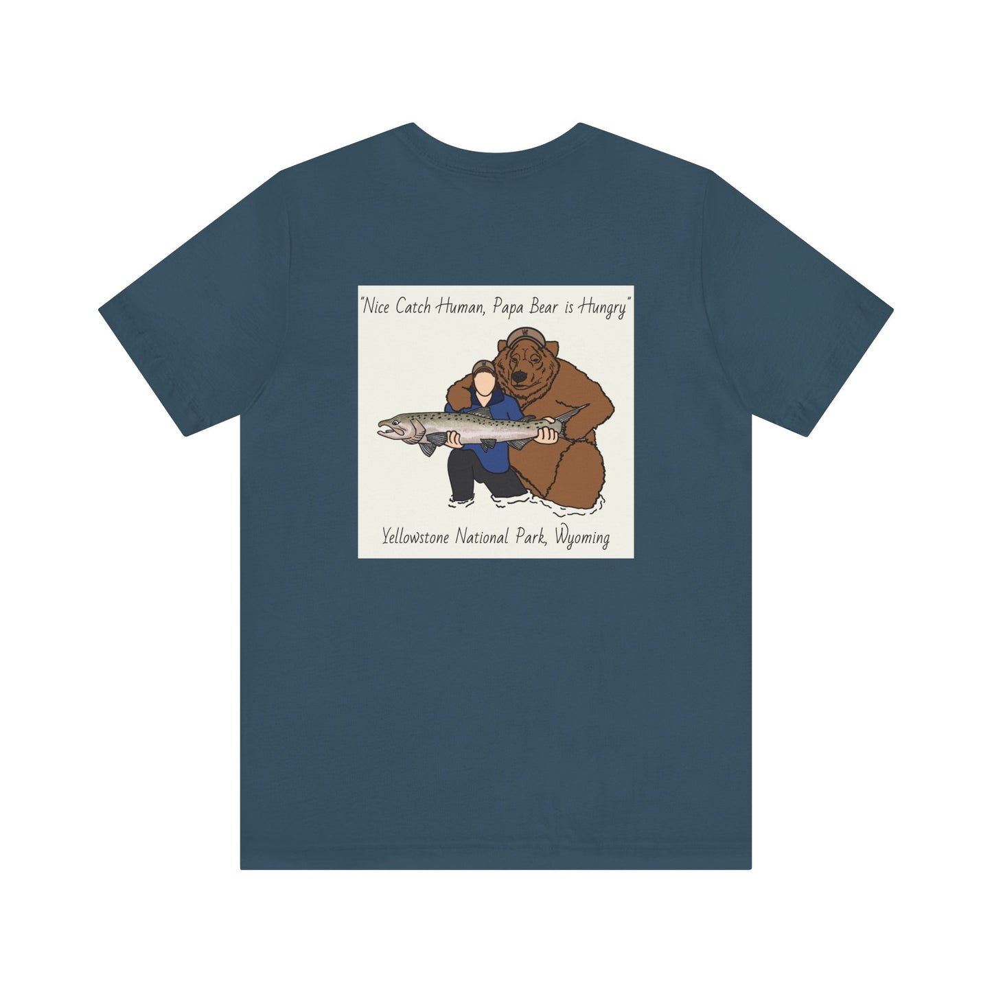 Papa Bear Yellowstone National Park Unisex Lightweight Short Sleeve Tee