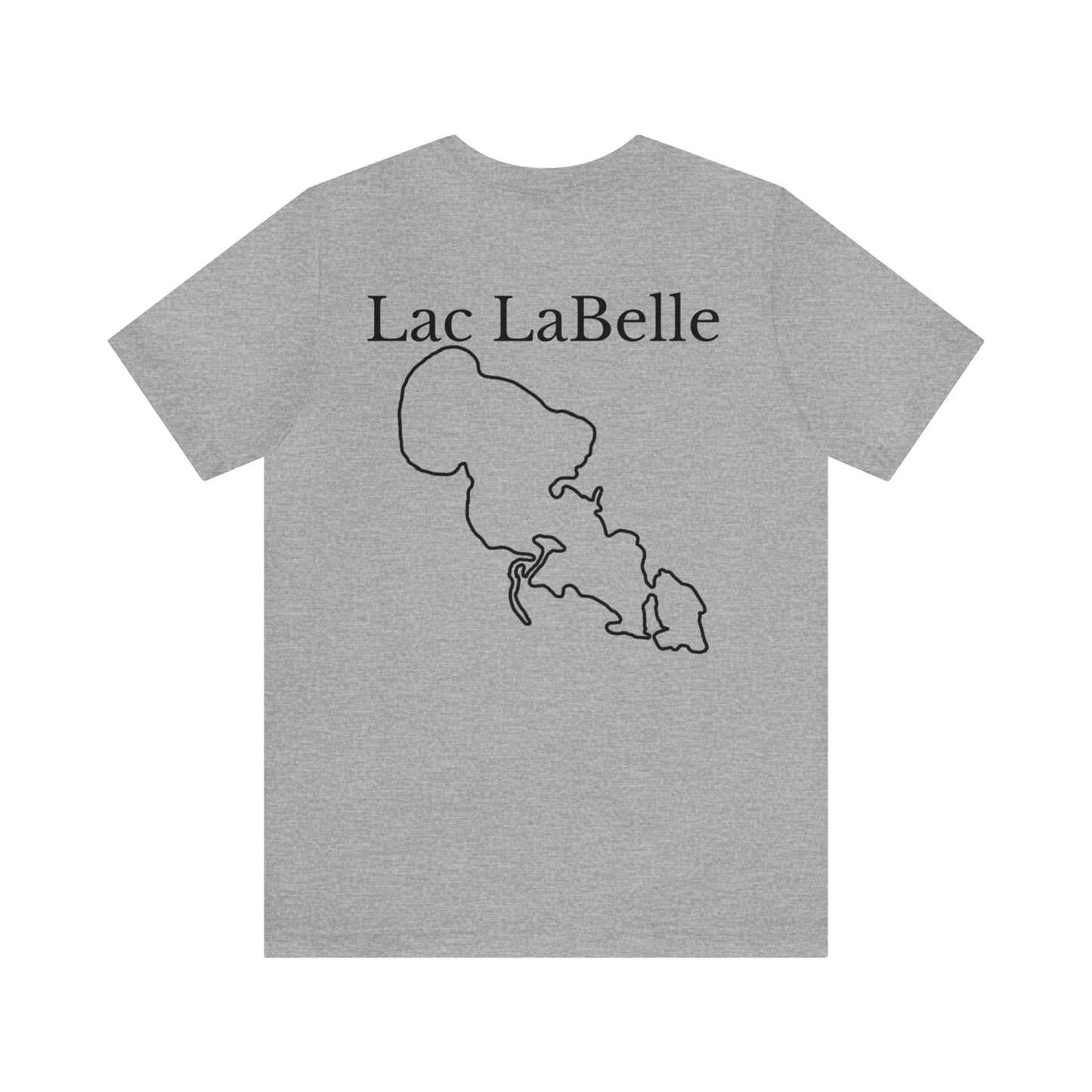 Lac LaBelle, Kayak Front - Unisex Lightweight Short Sleeve Tee