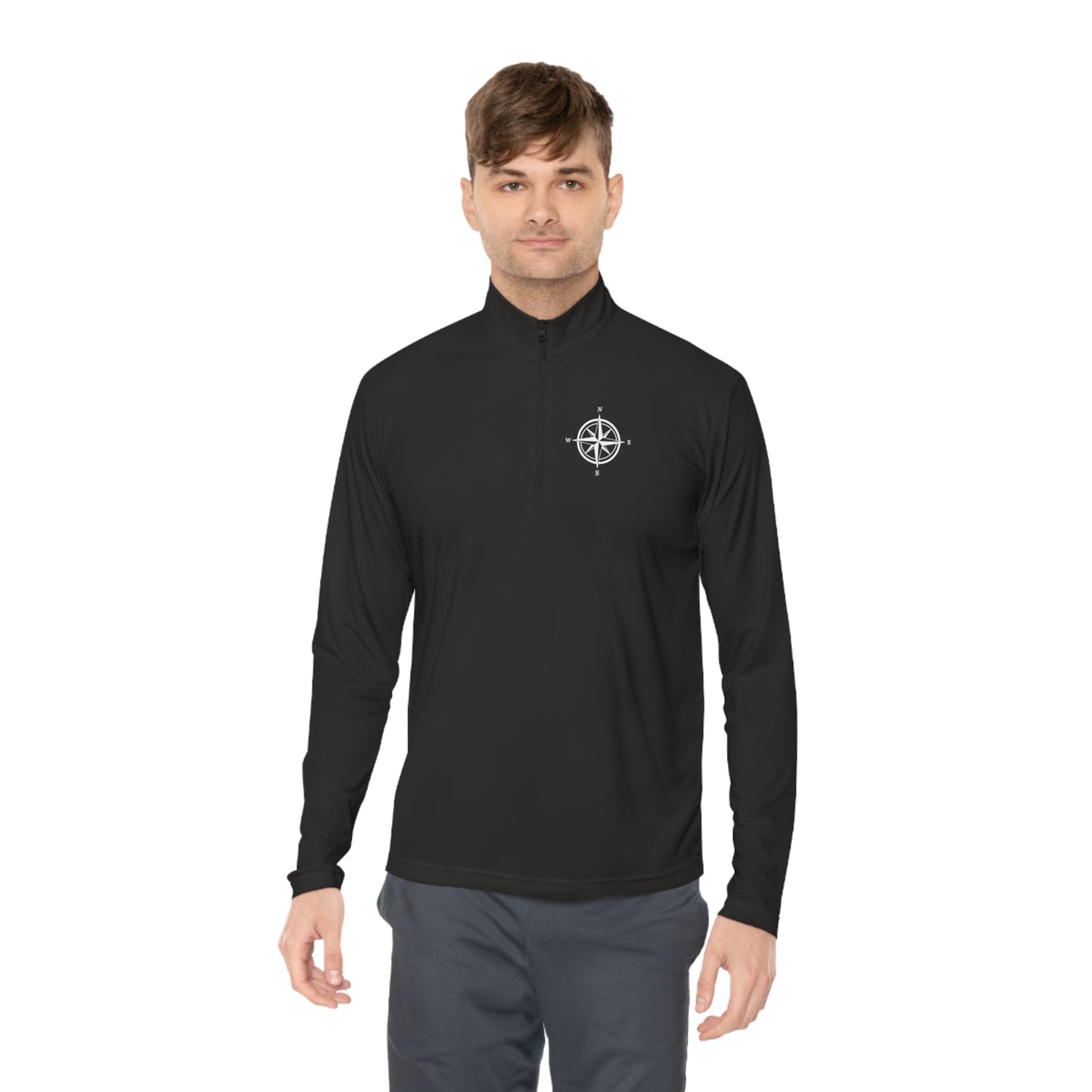 Unisex Quarter-Zip (Compass Rose Patch Design)