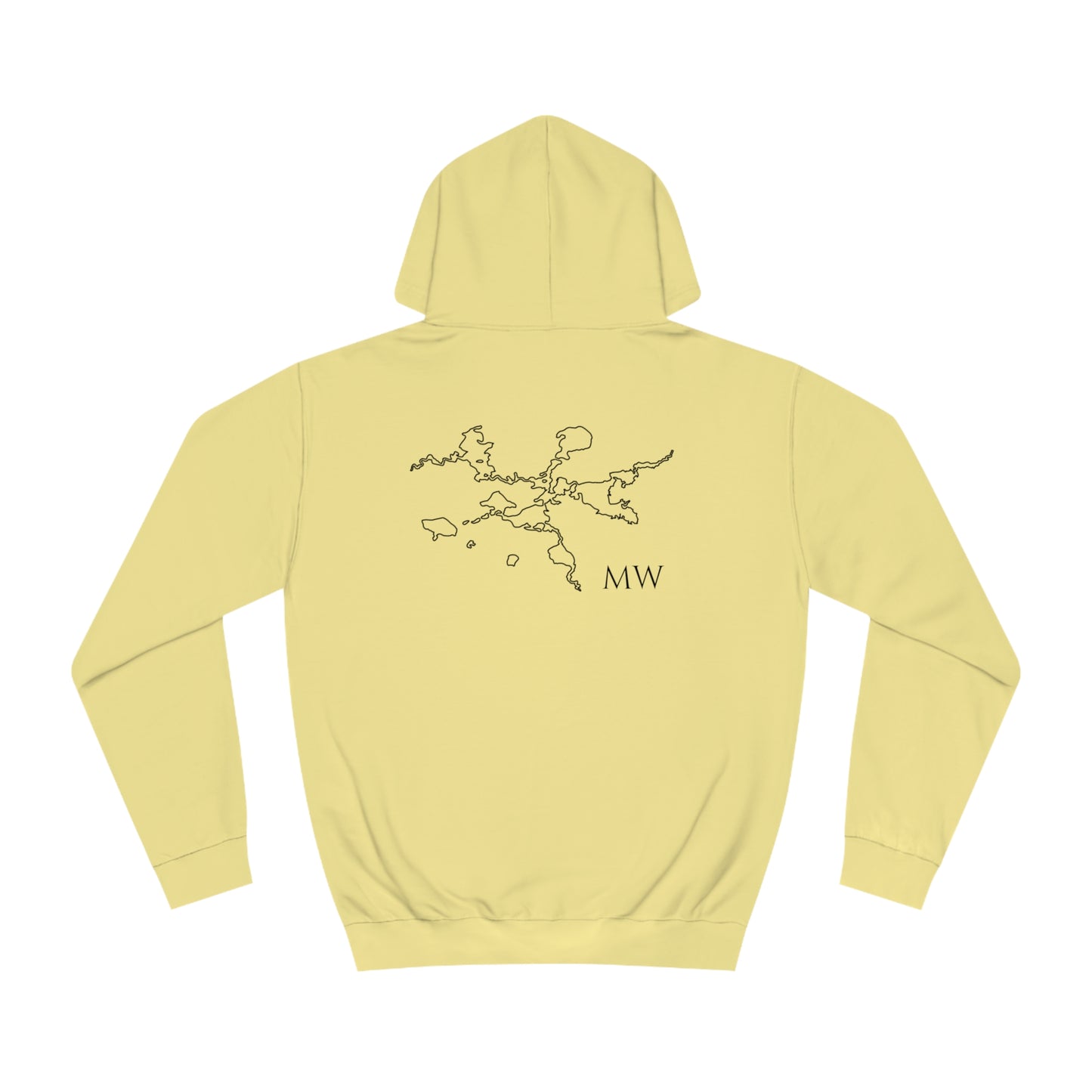 Manitowish Waters Row Boat Dog Fishing Patch - Unisex Hoodie Medium Weight
