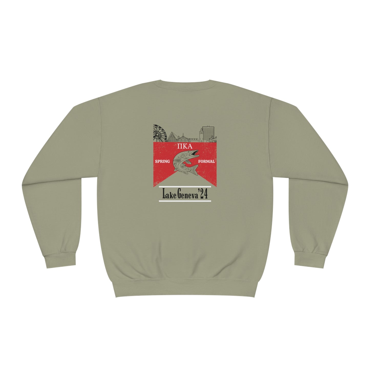 Copy of Pike Mockup 1 Crewneck Sweatshirt budwiser red