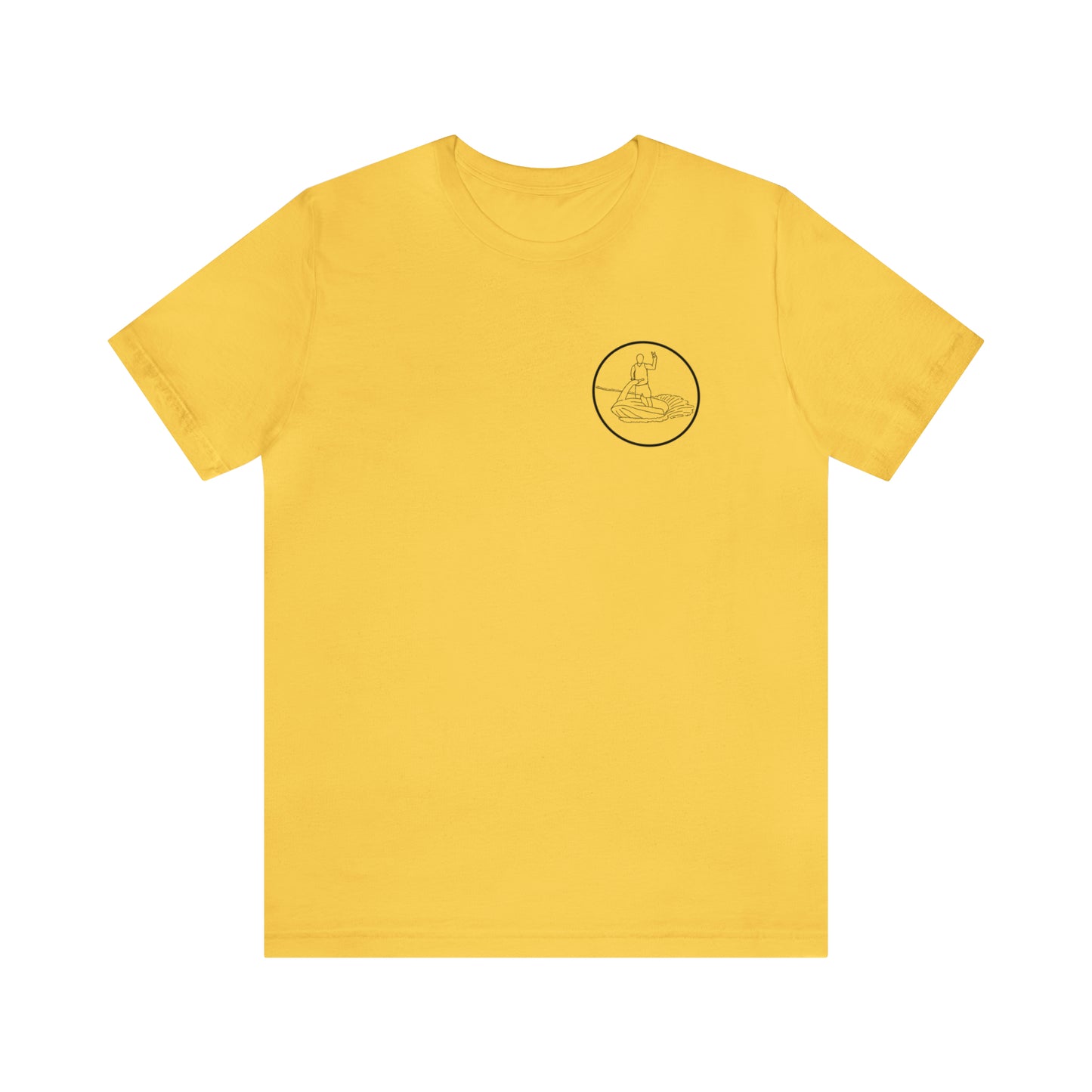 Standup Jetski Front, 2008 Malibu Wakesetter - Okauchee Lake Unisex Lightweight Short Sleeve Tee