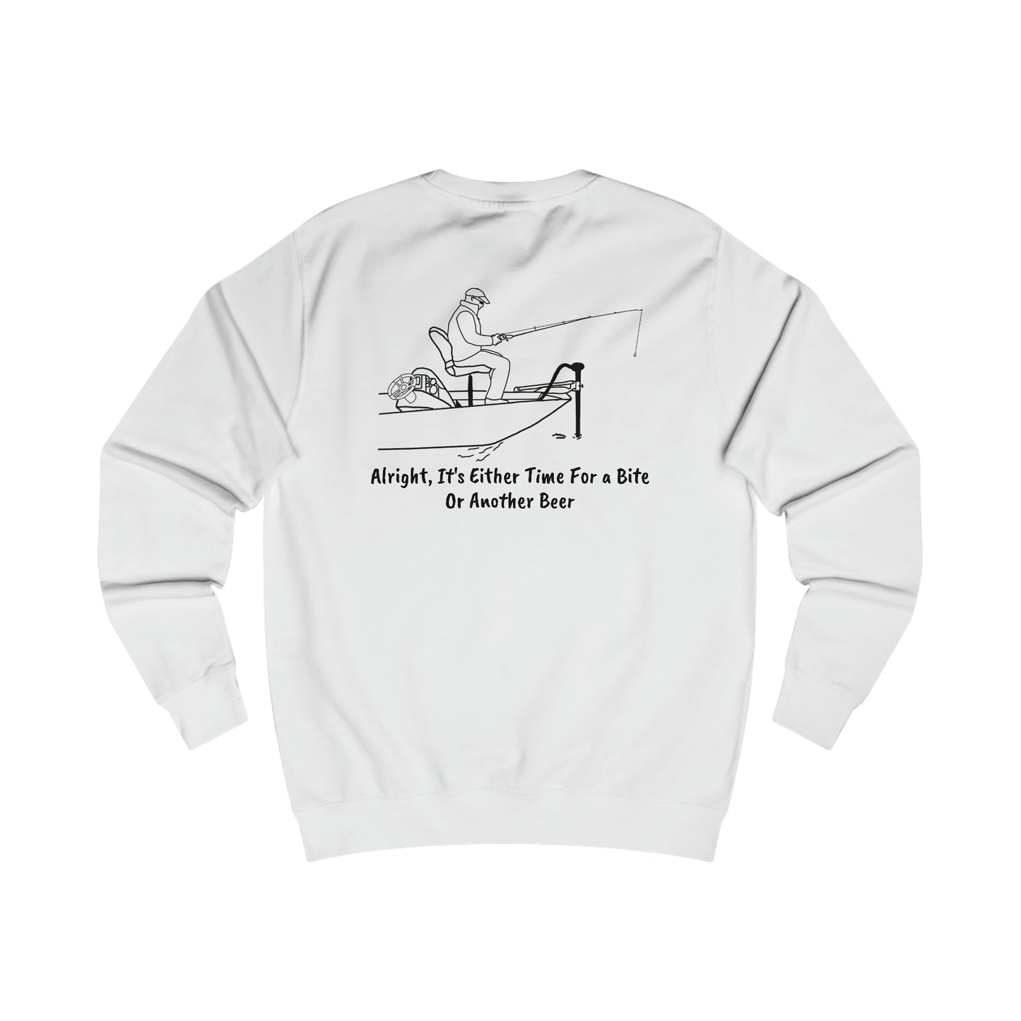 Men's Crewneck - Trolling motor Fishing, Bite or Beer