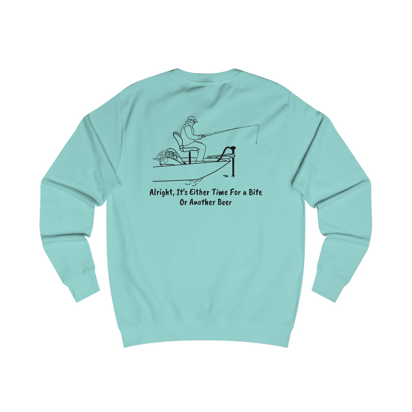 Men's Crewneck - Trolling motor Fishing, Bite or Beer
