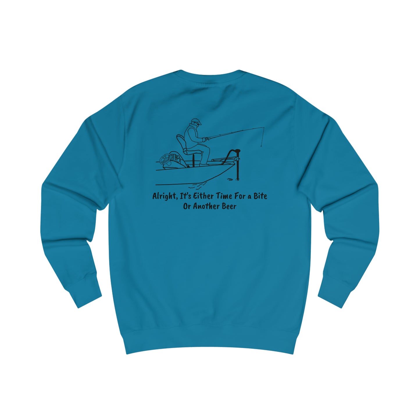 Men's Crewneck - Trolling motor Fishing, Bite or Beer