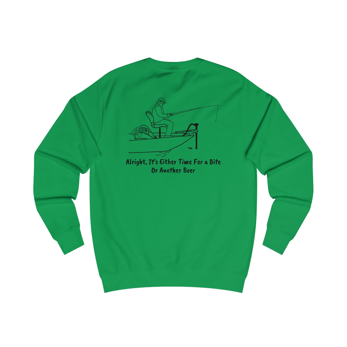 Men's Crewneck - Trolling motor Fishing, Bite or Beer