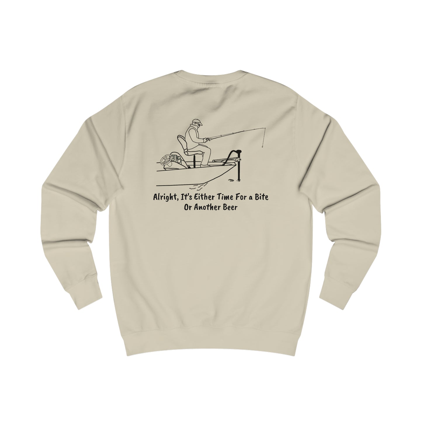 Men's Crewneck - Trolling motor Fishing, Bite or Beer