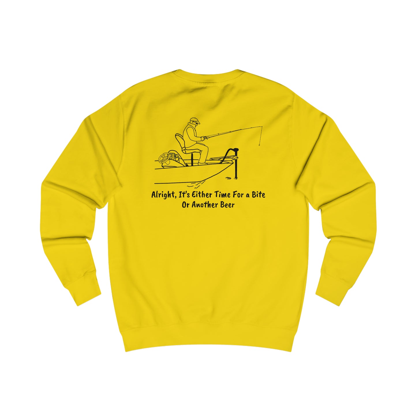 Men's Crewneck - Trolling motor Fishing, Bite or Beer