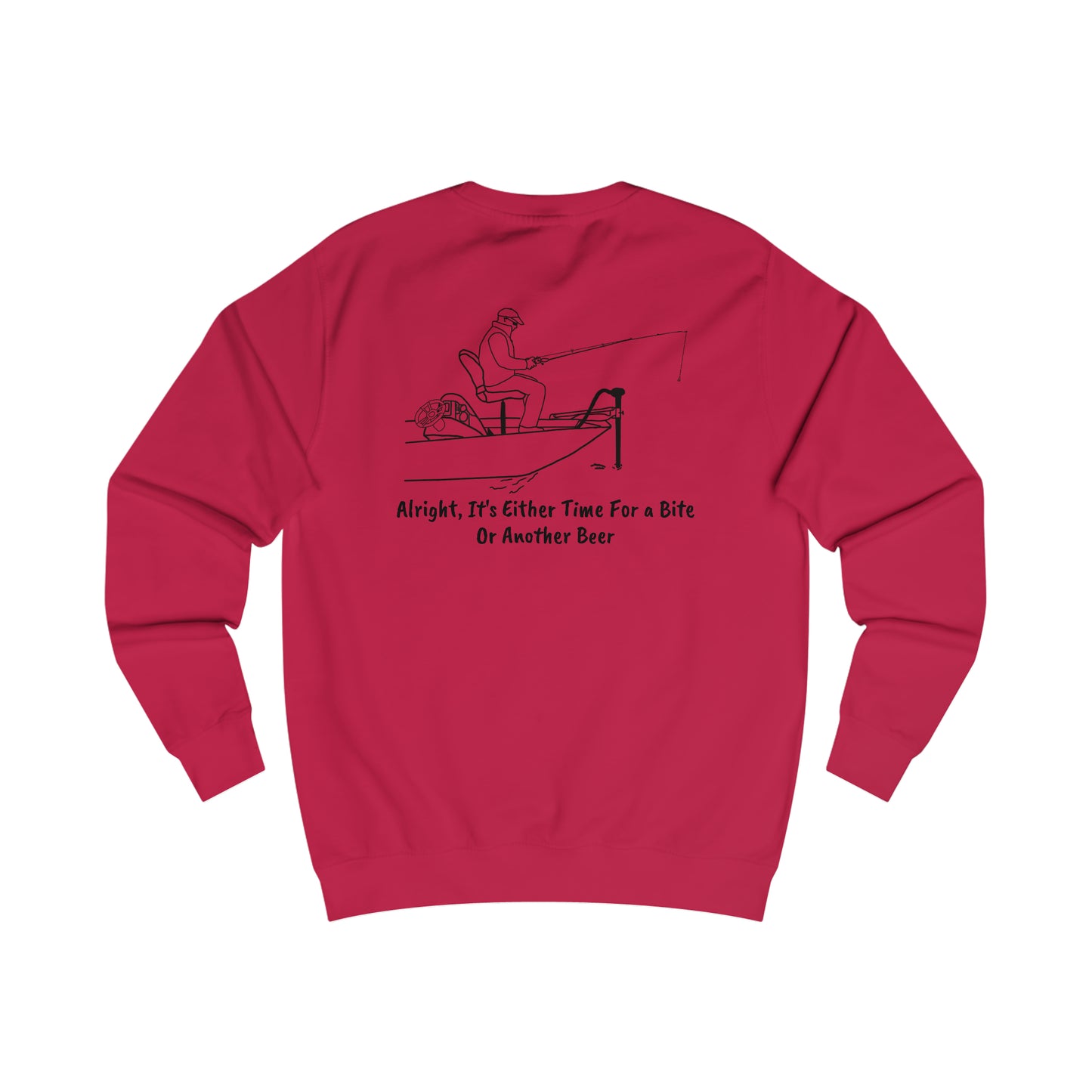 Men's Crewneck - Trolling motor Fishing, Bite or Beer