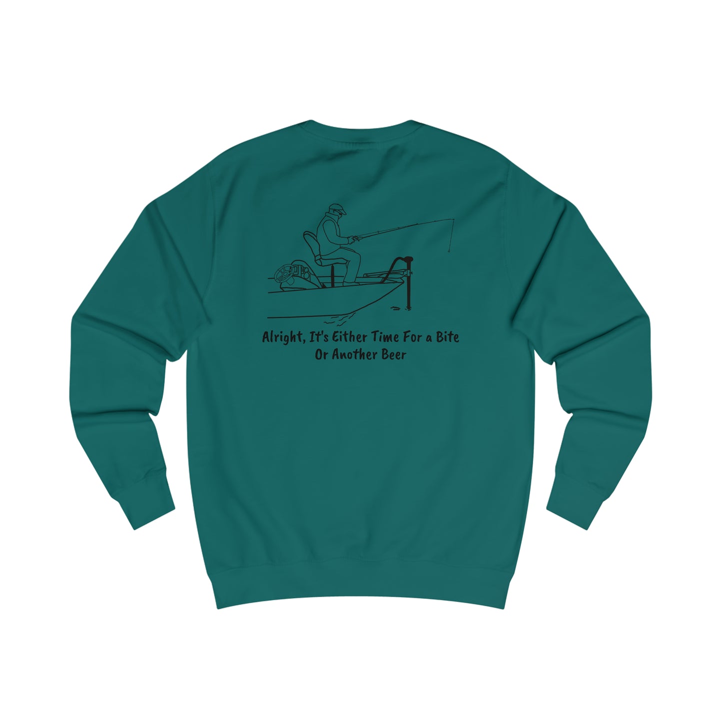 Men's Crewneck - Trolling motor Fishing, Bite or Beer