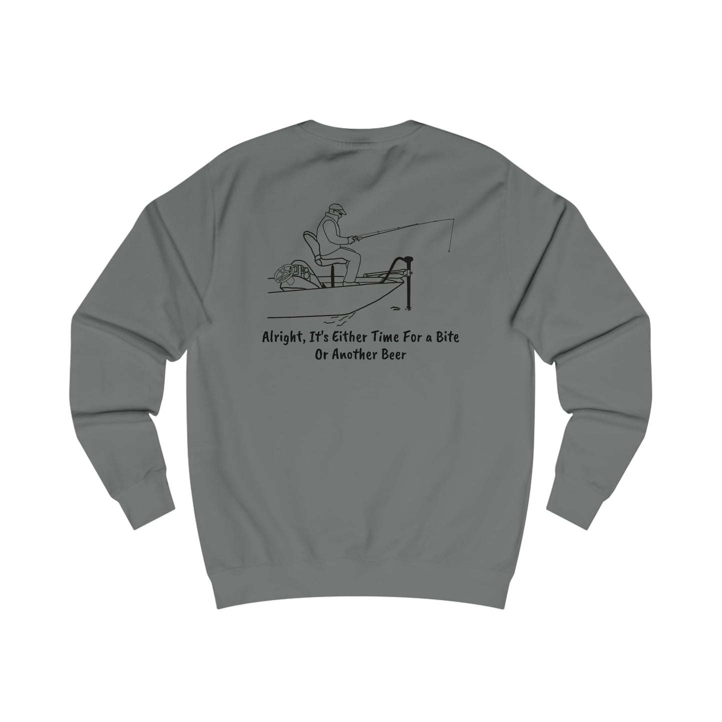 Men's Crewneck - Trolling motor Fishing, Bite or Beer