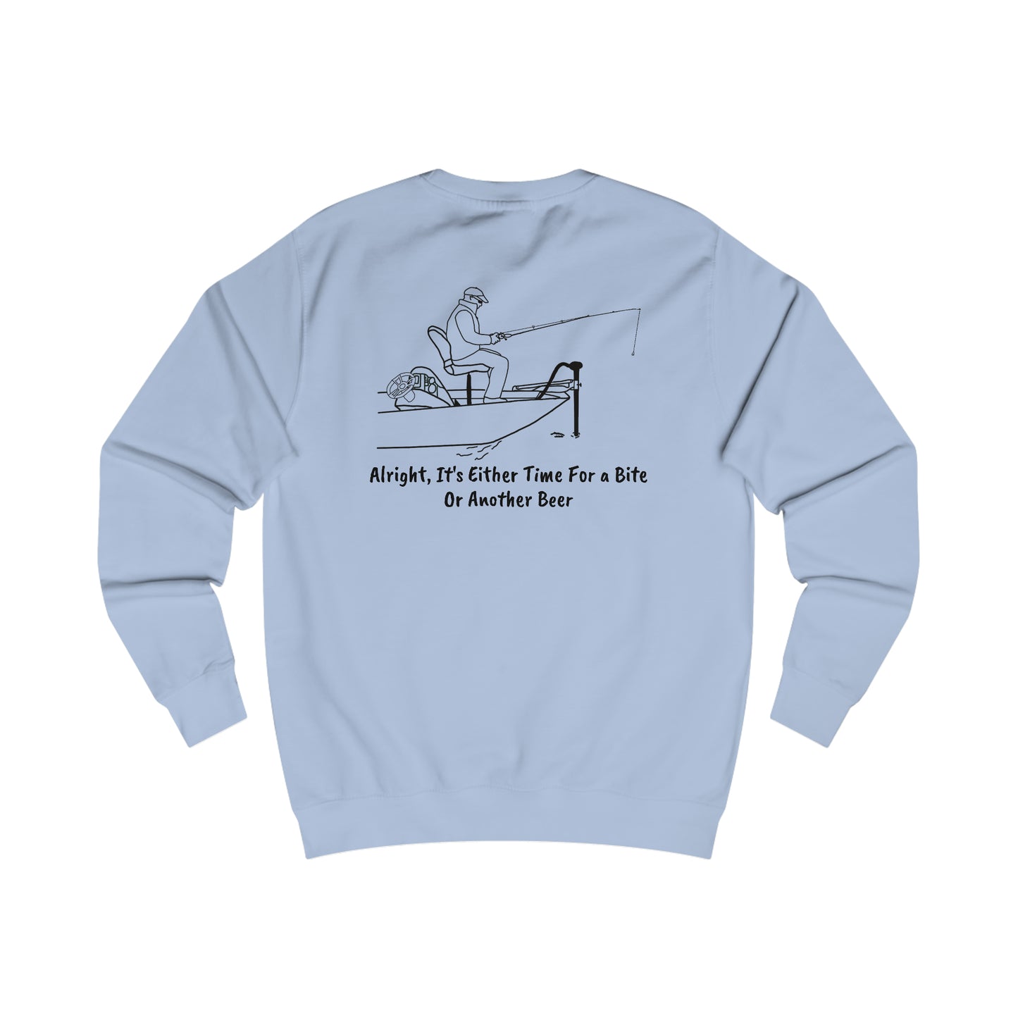 Men's Crewneck - Trolling motor Fishing, Bite or Beer