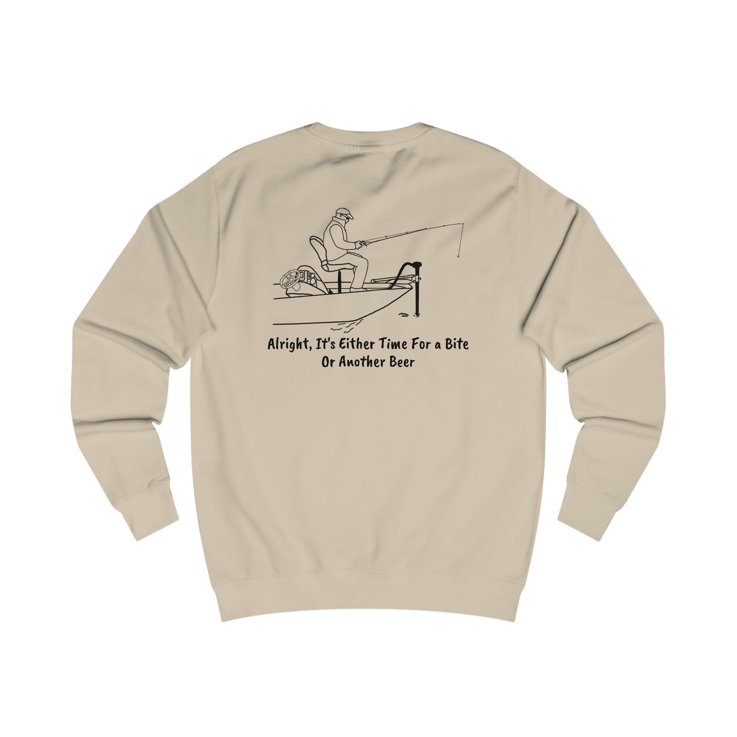 Men's Crewneck - Trolling motor Fishing, Bite or Beer