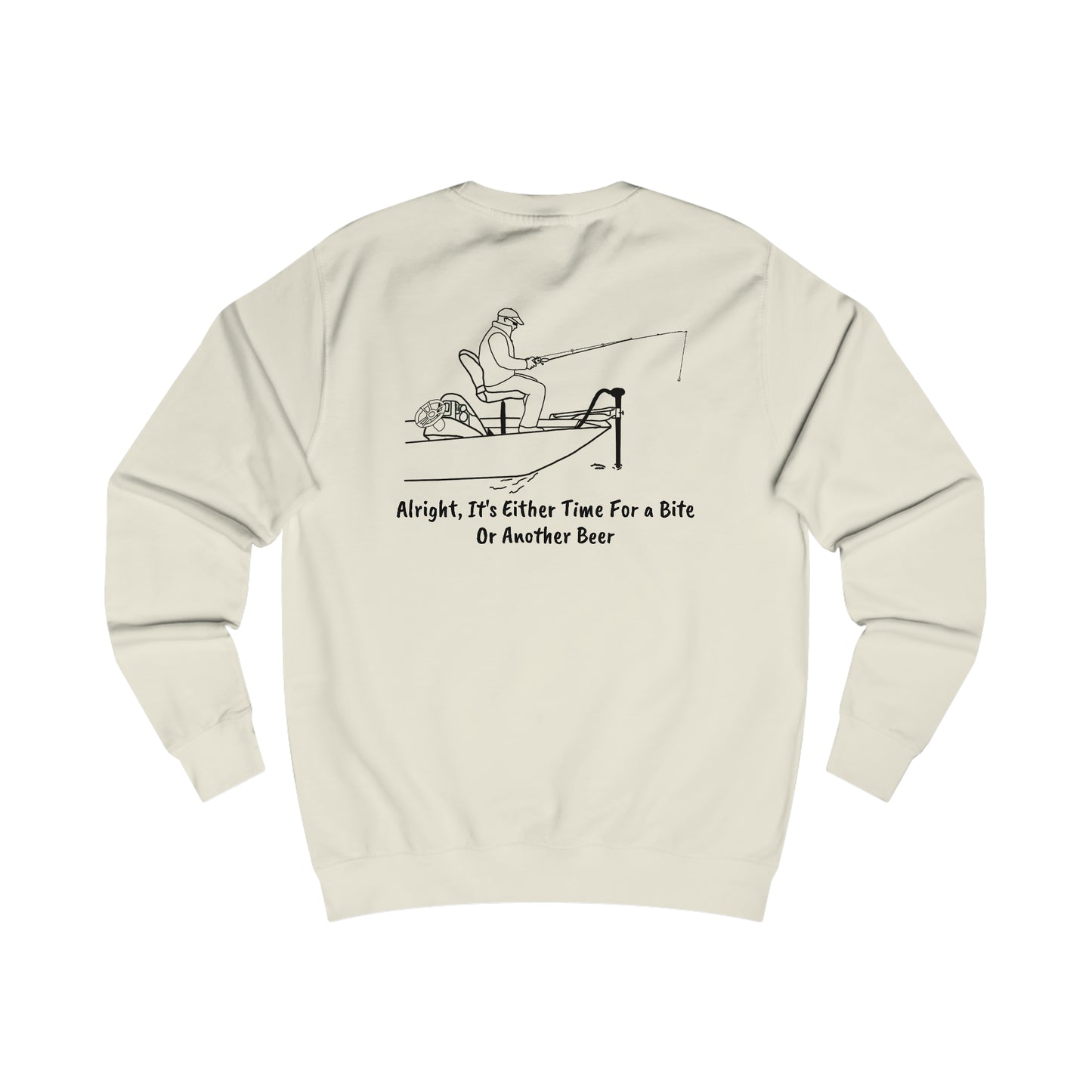 Men's Crewneck - Trolling motor Fishing, Bite or Beer