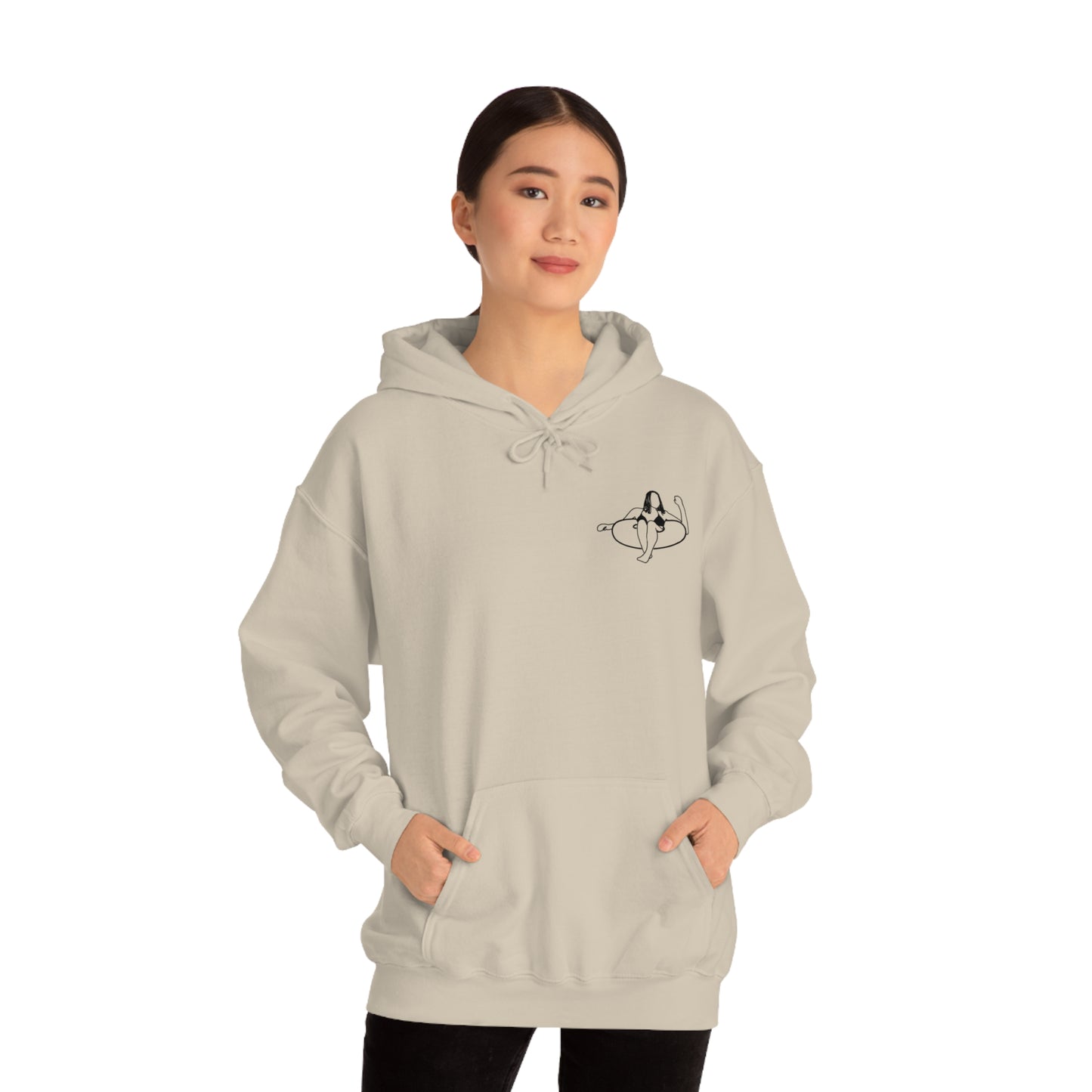 Inner Tube Girl - Lac LaBelle Unisex Heavy Blend Hooded Sweatshirt
