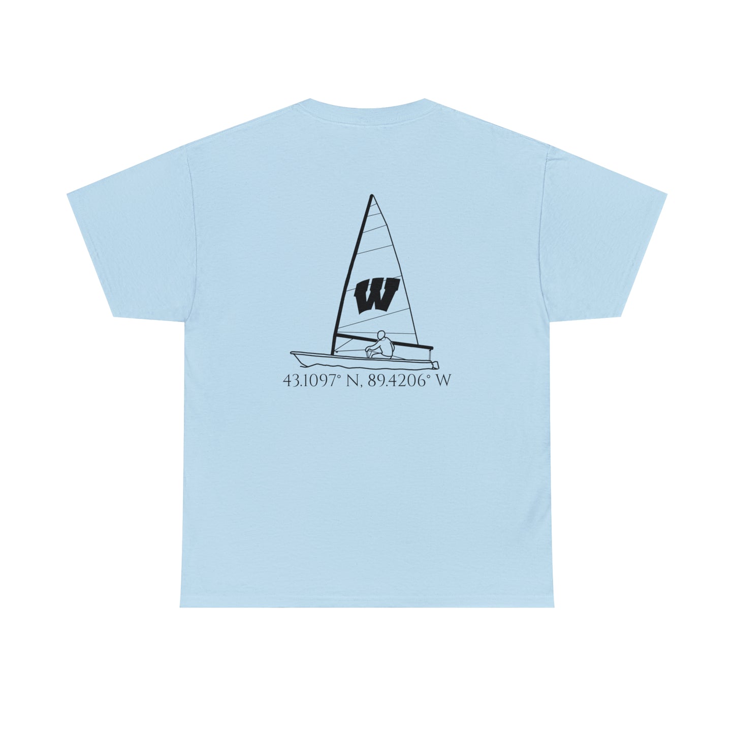 Lake Mendota, Wisconsin Sailing - Unisex Heavy Tee Shirt