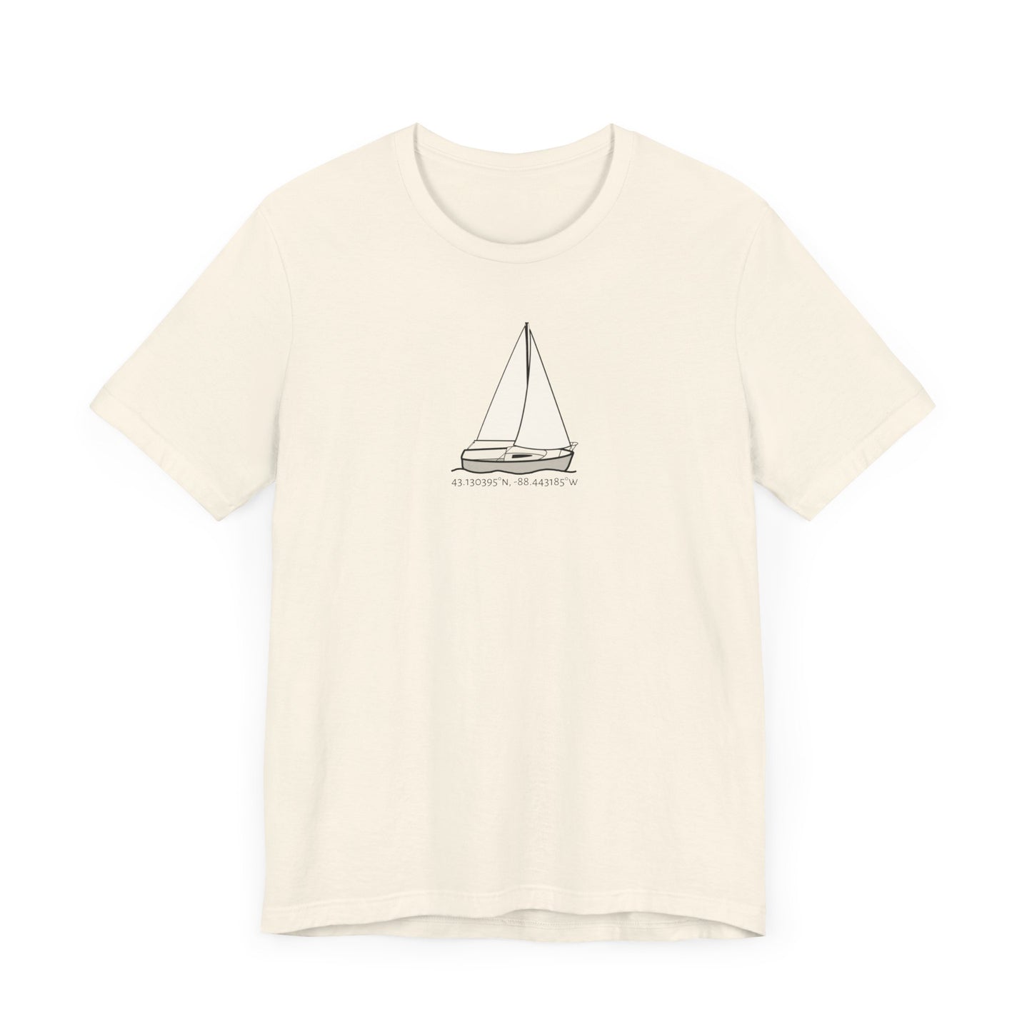 Unisex Lightweight Short Sleeve Tee (Comfort Sailboat Design)