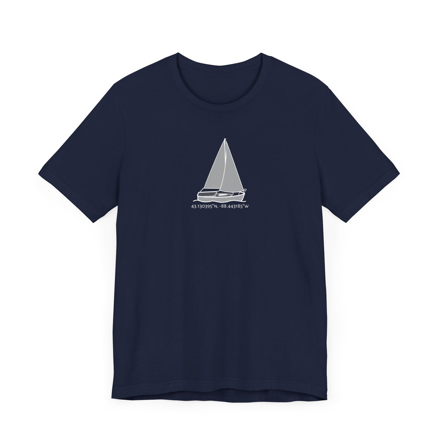 Unisex Lightweight Short Sleeve Tee (Comfort Sailboat Design)