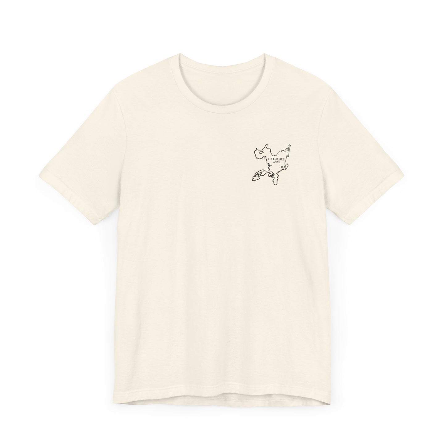 Bow fishing and Okauchee Lake Model - Unisex Lightweight Short Sleeve Tee