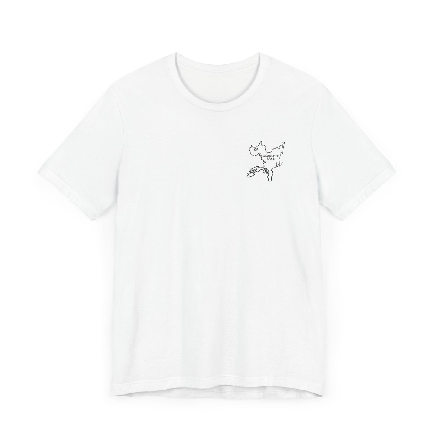 Bow fishing and Okauchee Lake Model - Unisex Lightweight Short Sleeve Tee