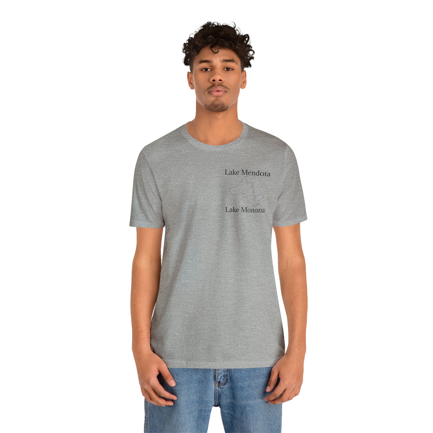 Mendota/Monona , sailboat Badger Logo - Bella & Canvas Short Sleeve