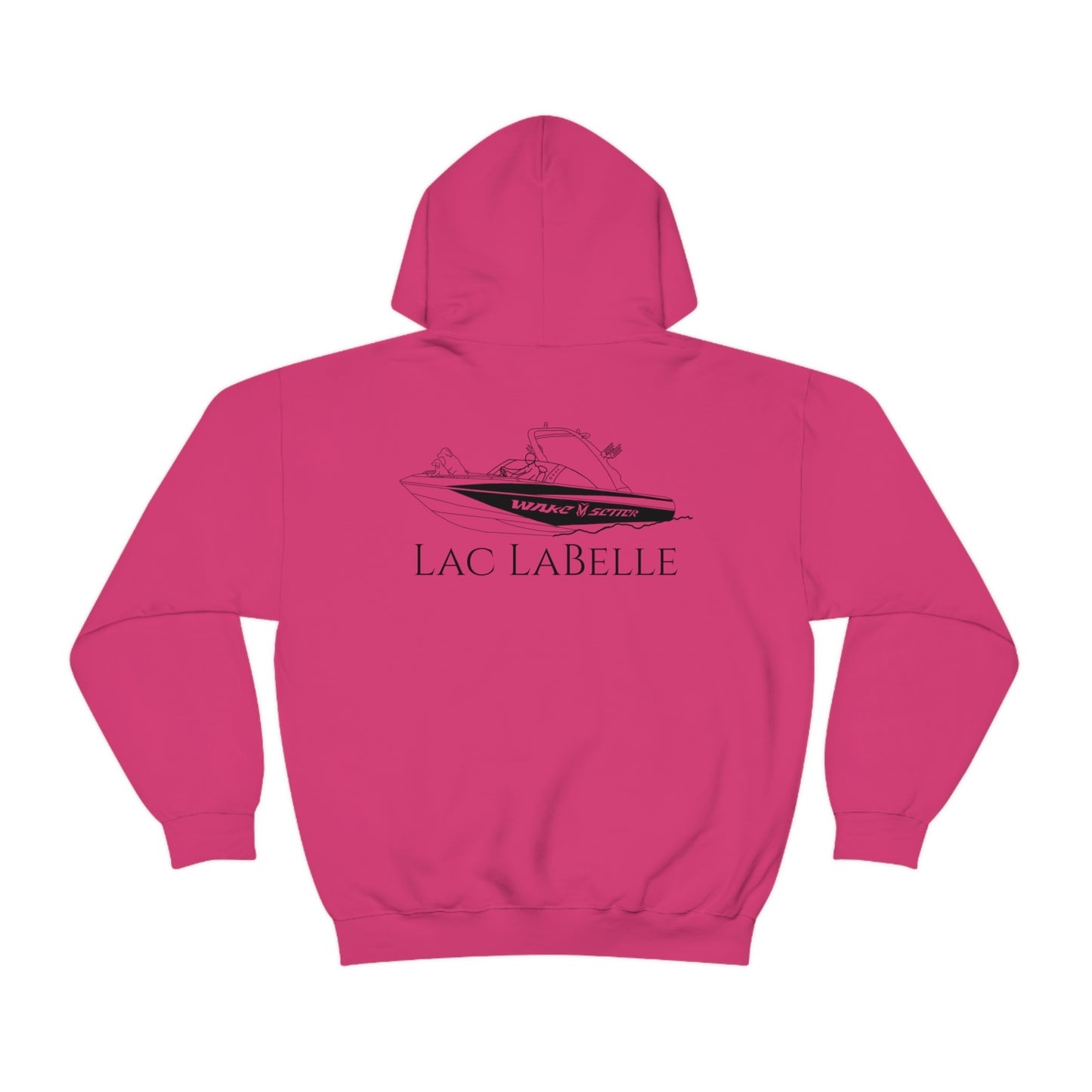Surf Sketch Patch, Malibu Wakesetter - Lac LaBelle Unisex Heavyweight Hooded Sweatshirt