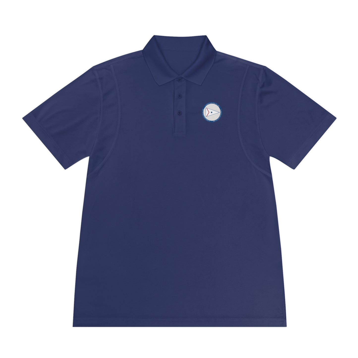 La Belle Yacth Club Logo Circle Patch Men's Sport Polo Shirt