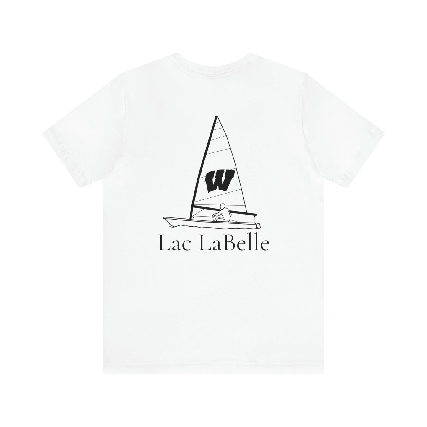 Wisconsin Sailing - Lac LaBelle Unisex Lightweight Short Sleeve Tee