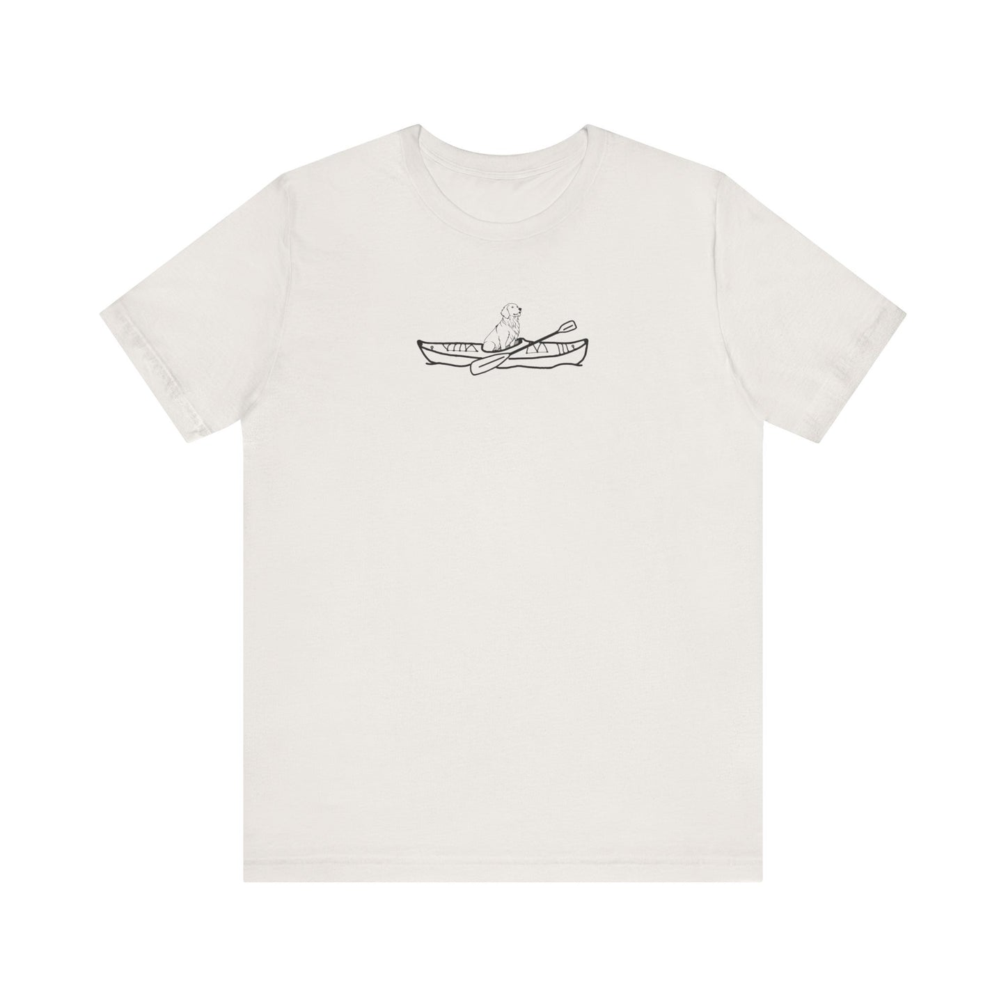 Kayak Dog Golden Retriever Unisex Lightweight Short Sleeve Tee (BC)